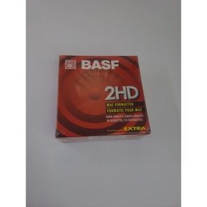 BASF 2HD Mac Formatted 3.5 Floppy Disks High Density 10 Pack Sealed
